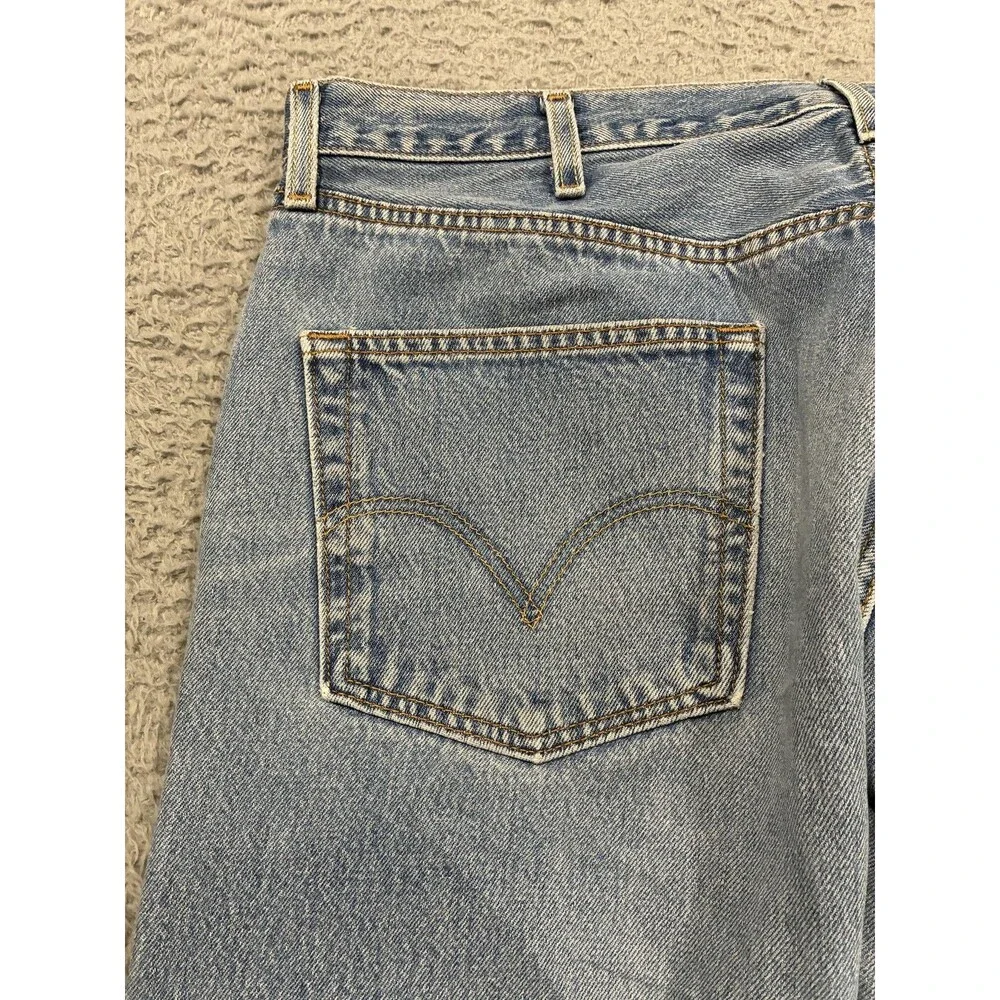 Levis 501XX Jeans Mens 40x30 Blue Straight Leg Denim Light Wash Button Fly VTG